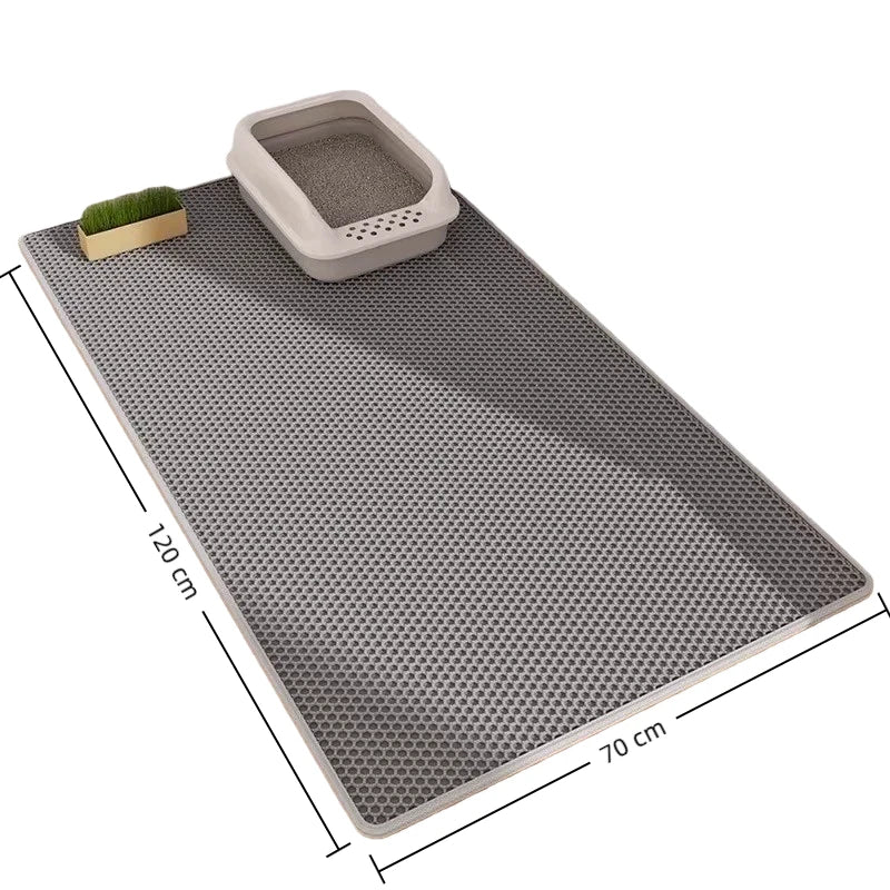 Premium Double-Layer Cat Litter Mat – Waterproof & Non-Slip