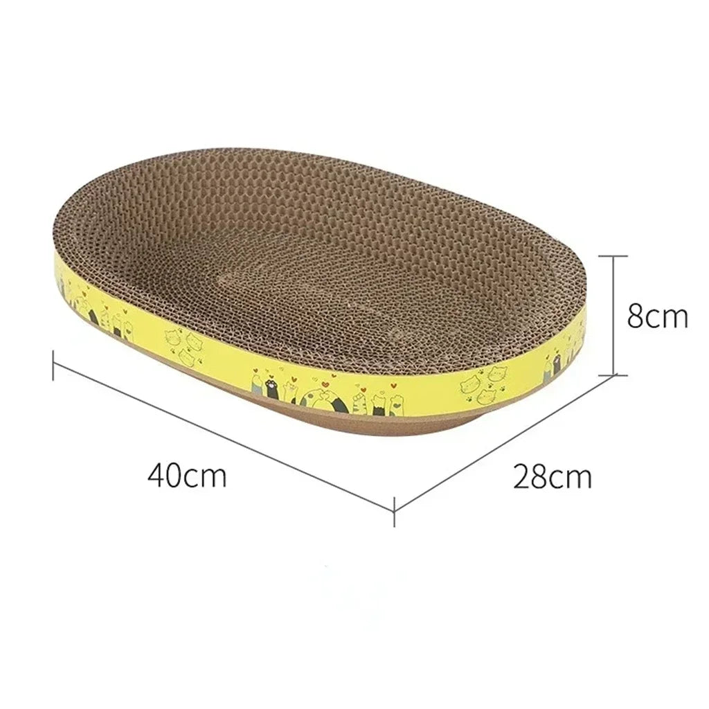 Cozy Oval Cat Scratcher & Lounge Bed