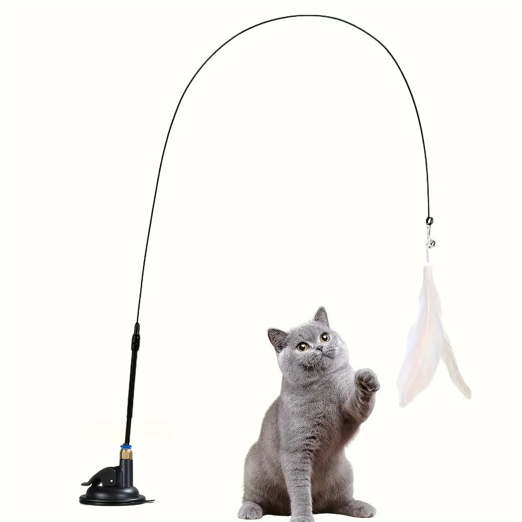 Interactive Cat Teaser Wand – Feather & Bell Toy